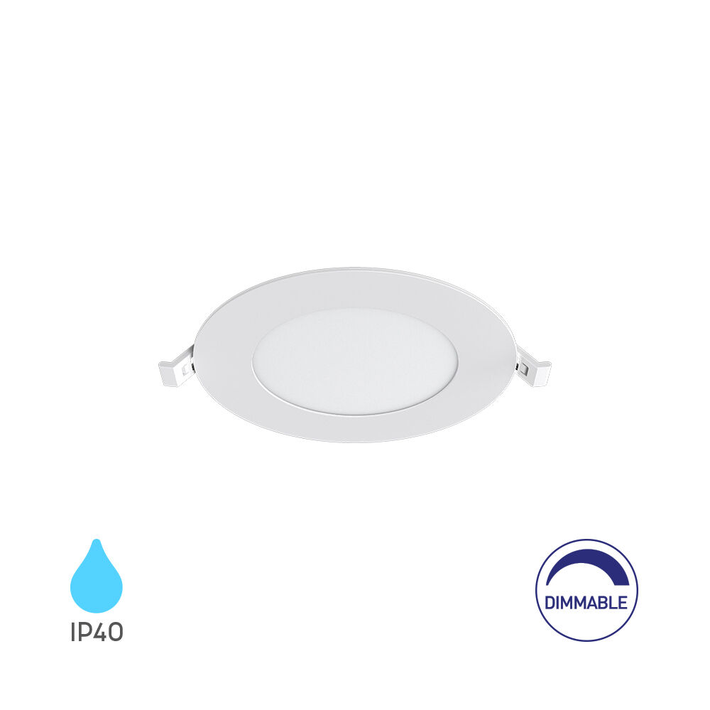 BRY-SMD-CRP-6W-RND-DIM-4INC-WHT-4000K-LED PANEL - 1