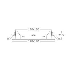 BRY-SMD-CSP-12W-SQR-6INC-WHT-3000K-LED PANEL - 8