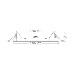 BRY-SMD-CSP-12W-SQR-6INC-WHT-3IN1-LED PANEL LIGHT - 7