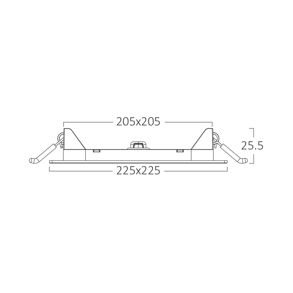 BRY-SMD-CSP-18W-SQR-8INC-WHT-3000K-LED PANEL - 8