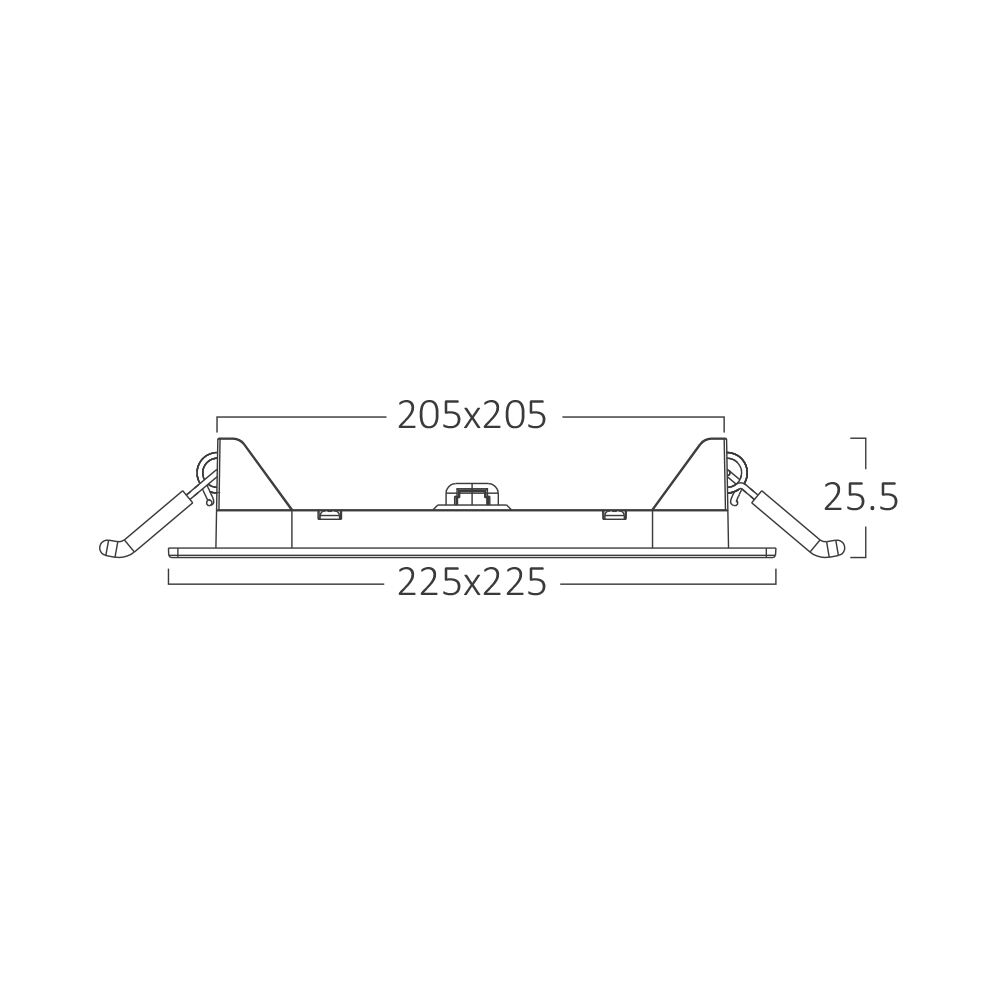 BRY-SMD-CSP-18W-SQR-8INC-WHT-3000K-LED PANEL - 8