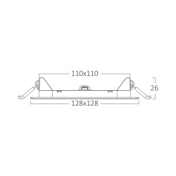 BRY-SMD-CSP-6W-SQR-4INC-WHT-3IN1-LED PANEL LIGHT - 7