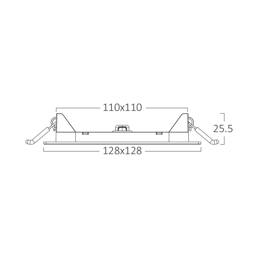 BRY-SMD-CSP-6W-SQR-4INC-WHT-3IN1-LED PANEL - 6