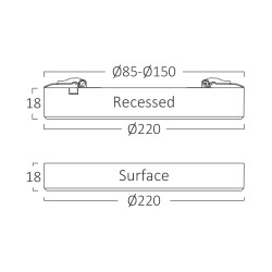 BRY-SNS-SRP-20W-RND-BLC-3IN1-LED PANEL - 8