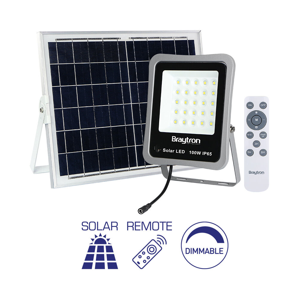 BRY-SOLAR FL-30W-6500K-RMT-IP65-SOLAR FLOODLIGHT - 1