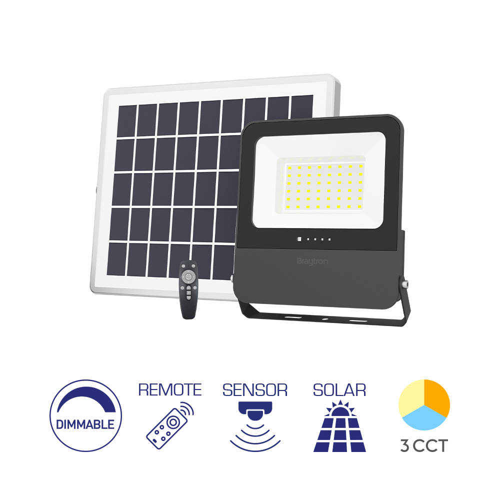 BRY-SOLAR PL-50W-3IN1-RMT-IP65-SOLAR FLOODLIGHT - 1