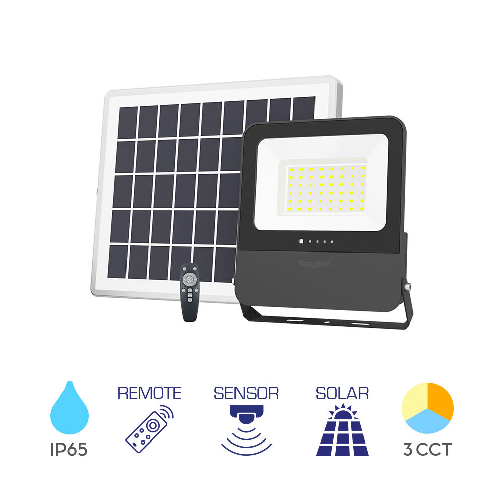 BRY-SOLAR PL-50W-3IN1-RMT-IP65-SOLAR FLOODLIGHT - 1