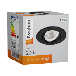 BRY-SPOTLED G1-3W-RND-BLC-3000K-LED SPOTLIGHT - 6