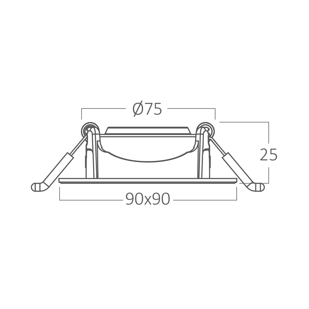 BRY-SPOTLED G1-5W-SQR-BLC-3000K-LED SPOTLIGHT - 6