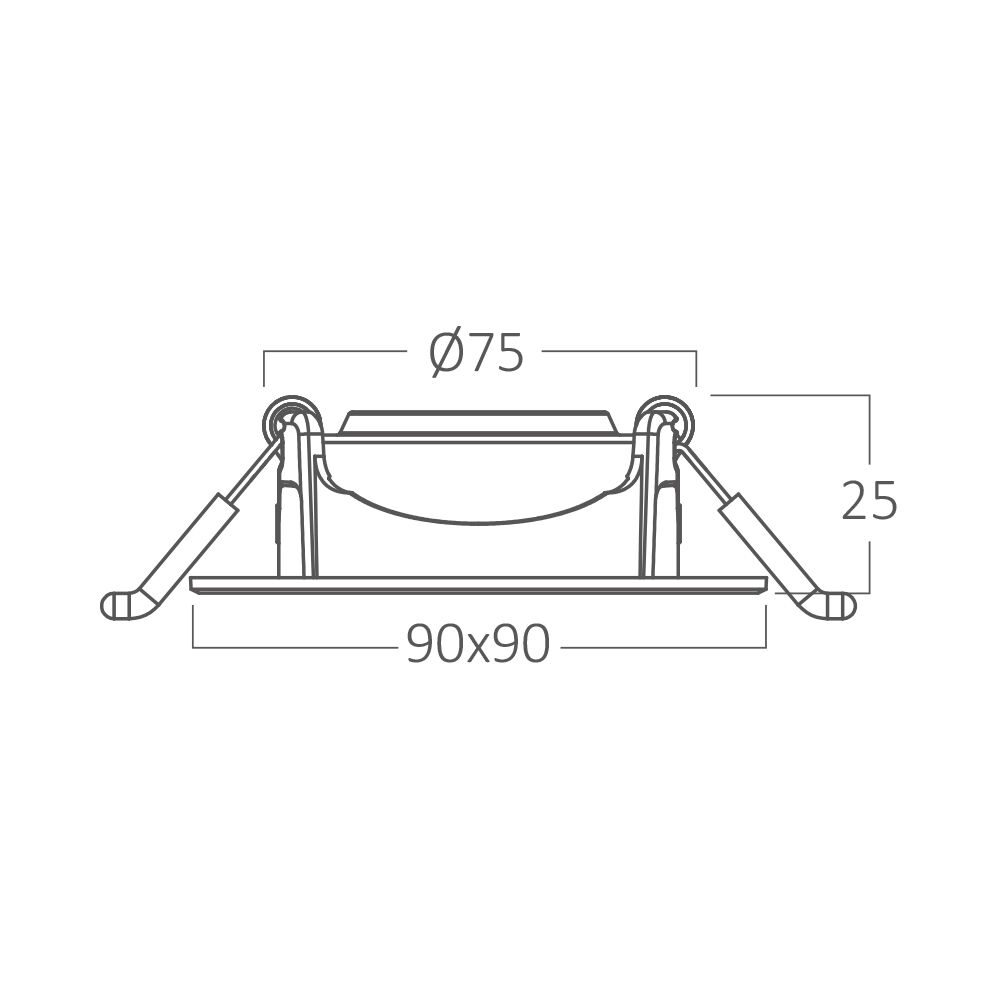 BRY-SPOTLED G1-5W-SQR-BLC-3000K-LED SPOTLIGHT - 5