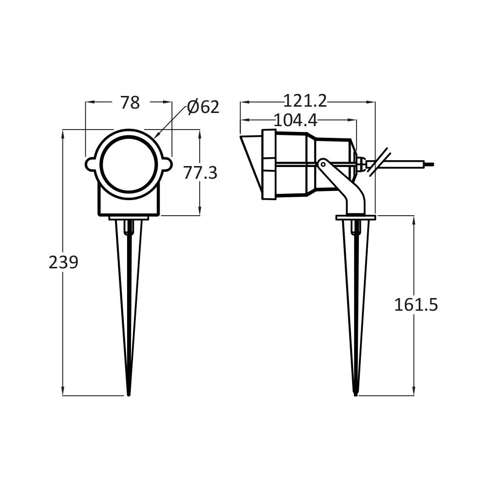 BRY-SPOTLUX-9W-GRY-3000K-IP65-LED SPIKE LIGHT - 5