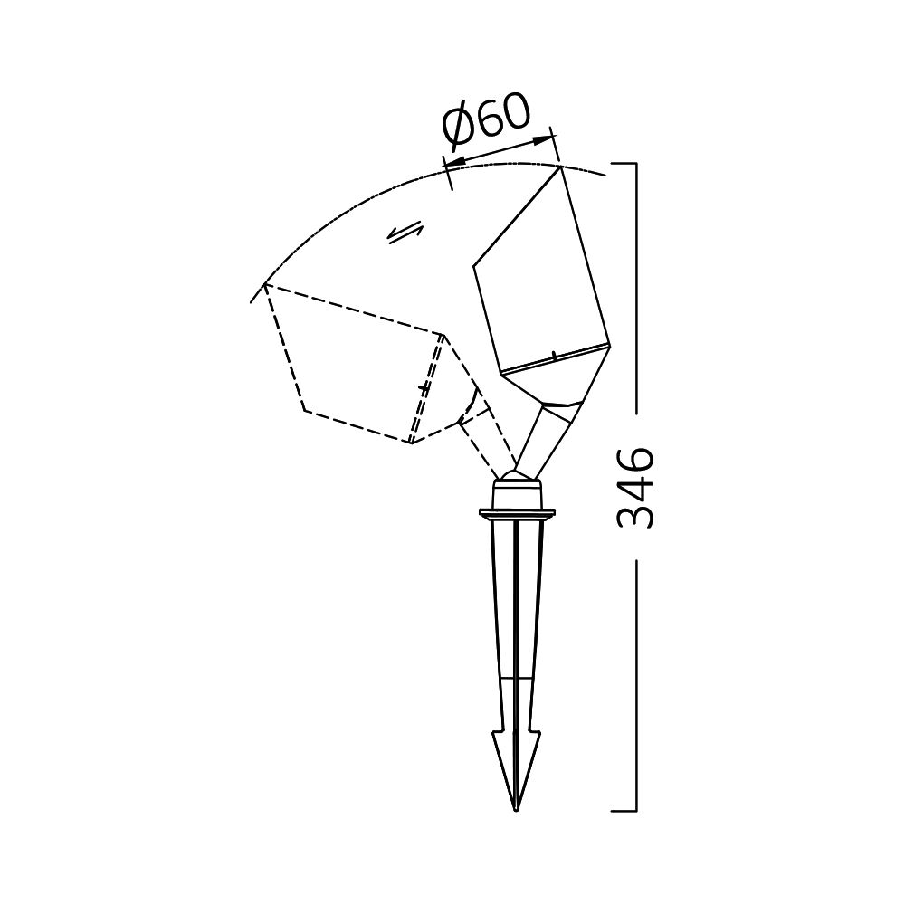 BRY-SPOTLUX-GU10-GRY-PLS-IP65-LED SPIKE LIGHT - 4