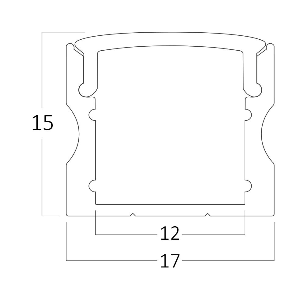 BRY-SR1715-2MT-BLC-ALUMINIUM PROFILE - 3