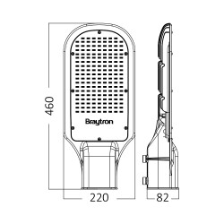 BRY-ST81-100W-GRY-6500K-IP65-LED STREET LIGHT - 3