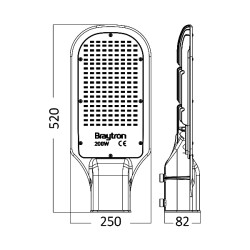 BRY-ST81-200W-GRY-6500K-IP65-LED STREET LIGHT - 3