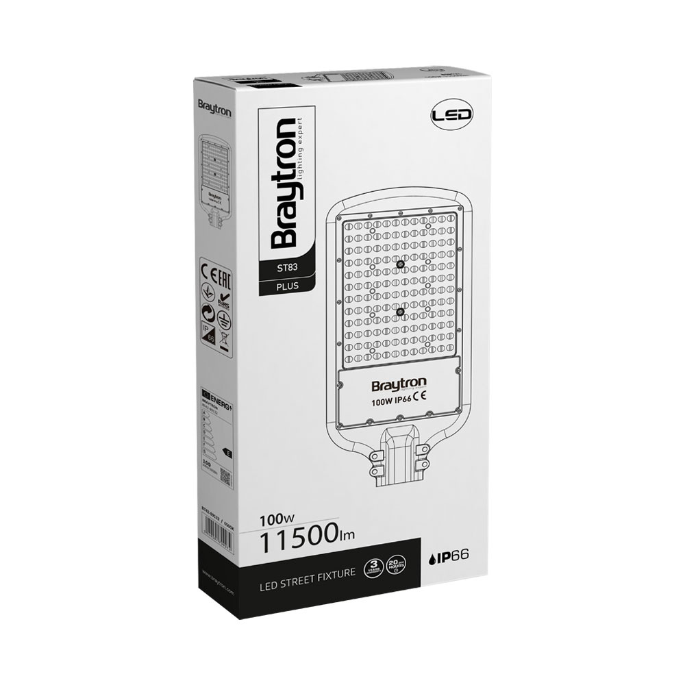 BRY-ST83-100W-GRY-6500K-IP66-LED STREET LIGHT - 5