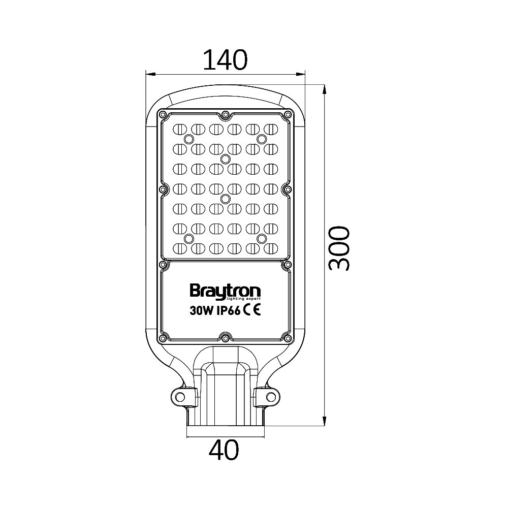 BRY-ST83-30W-GRY-4000K-IP66-LED STREET LIGHT - 5