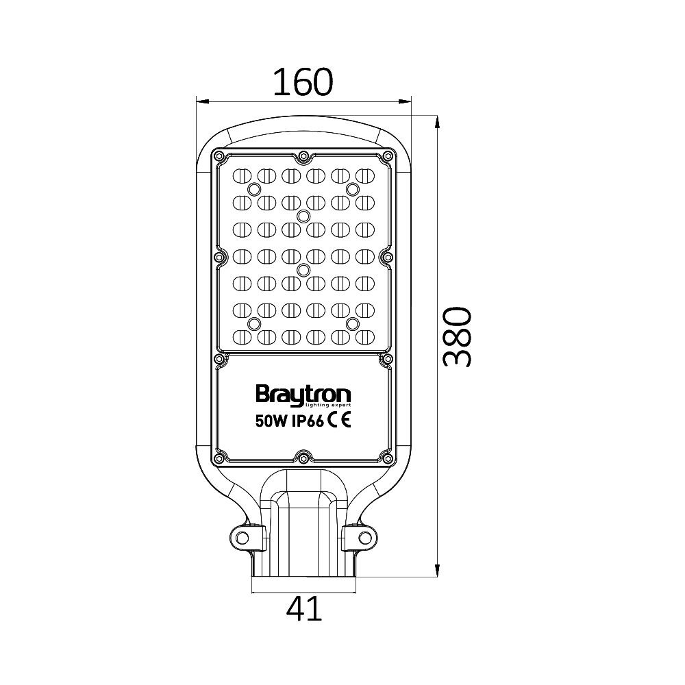 BRY-ST83-50W-GRY-3000K-IP66-LED STREET LIGHT - 5