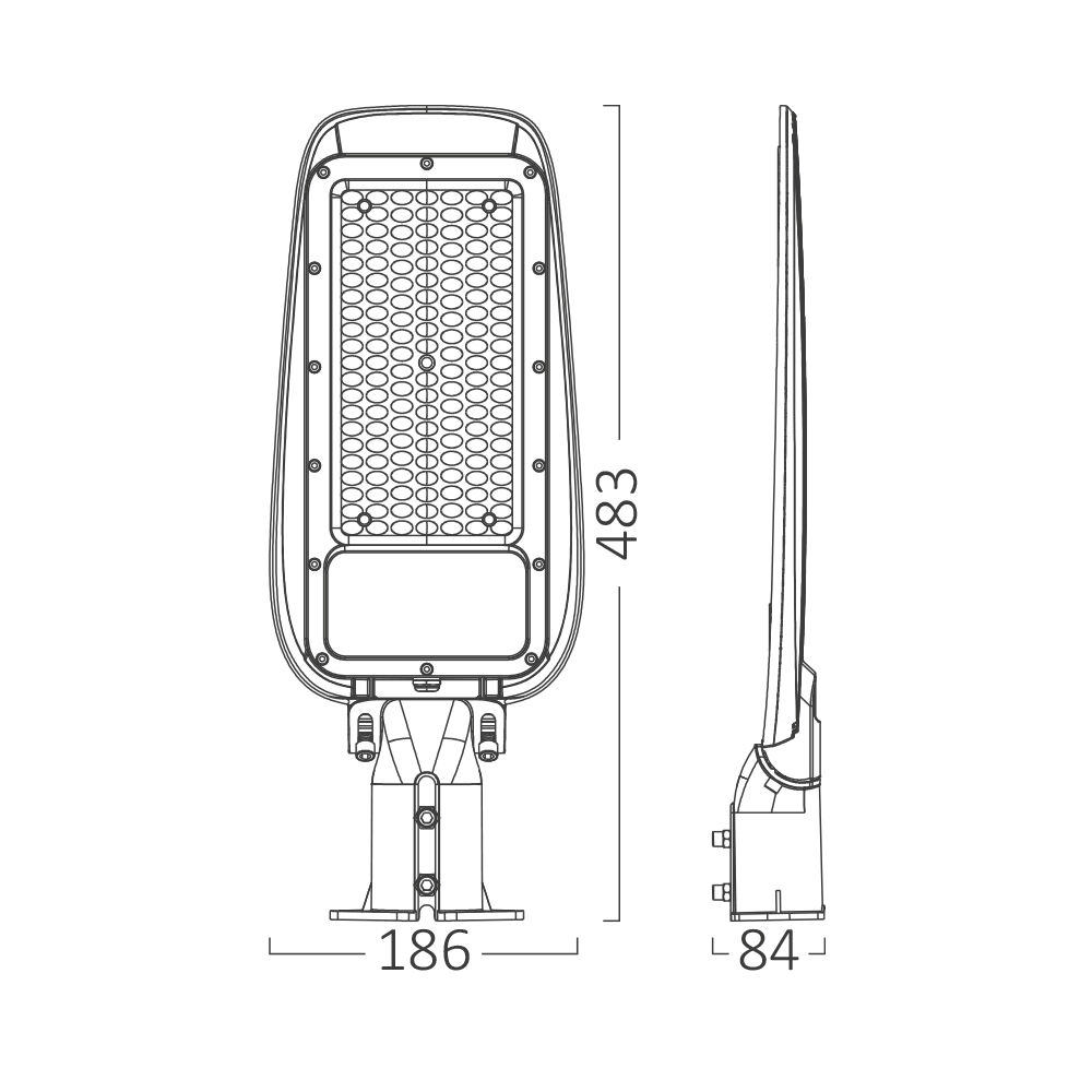 BRY-ST89-100W-GRY-4000K-IP66-LED STREET LIGHT - 6