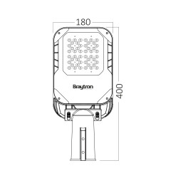 BRY-ST95-29,5W-GRY-4000K-IP66- STREET LIGHT - 6