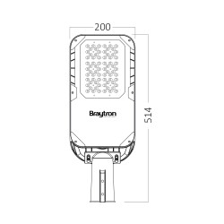 BRY-ST95-56,5W-GRY-4000K-IP66-STREET LIGHT - 6