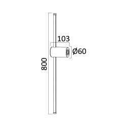 BRY-TINY-WL800-16W-BLC-3000K-WALL LIGHT - 4