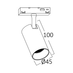 BRY-TRC045-10W-48VDC-3000K-BLC-MAG. TRACK - 3