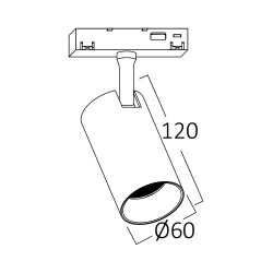 BRY-TRC060-18W-48VDC-3000K-BLC-MAG. TRACK - 3