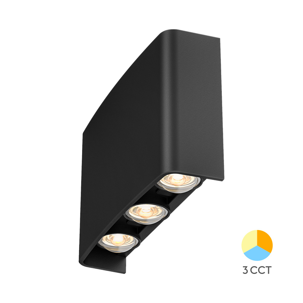 BRY-VECTOR-B-WL-BLC-6x1W-3IN1-IP65-WALL LIGHT - 1