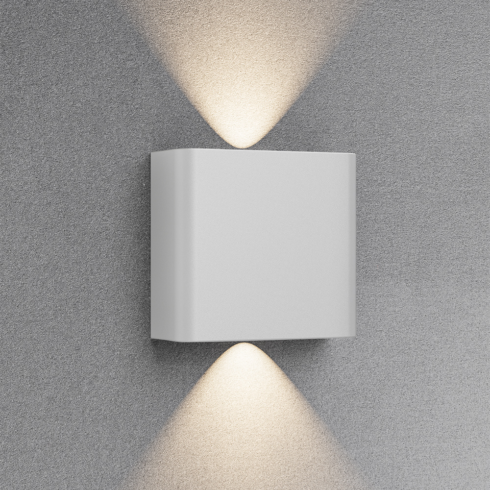 BRY-VECTOR-B-WL-WHT-2x1W-3IN1-IP65-WALL LIGHT - 2