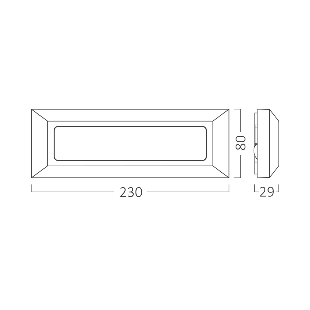 BRY-VEKTA-B-RCT-GRY-3W-3IN1-IP65-WALL LIGHT - 5