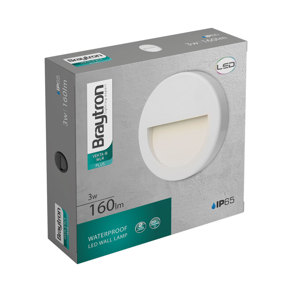 BRY-VEKTA-B-RND-BLC-3W-3000K-IP65-WALL LIGHT - 7