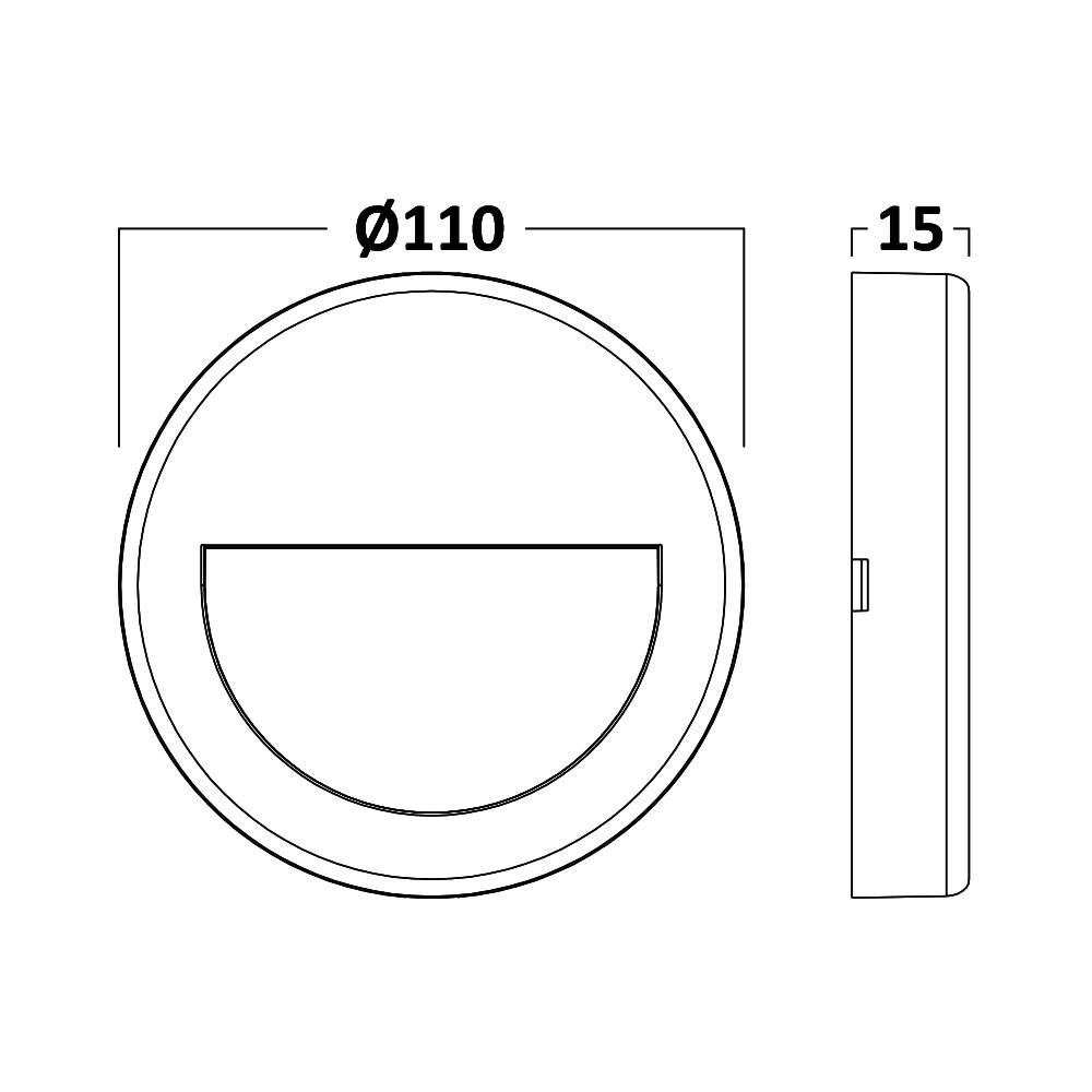 BRY-VEKTA-B-RND-BLC-3W-3000K-IP65-WALL LIGHT - 8