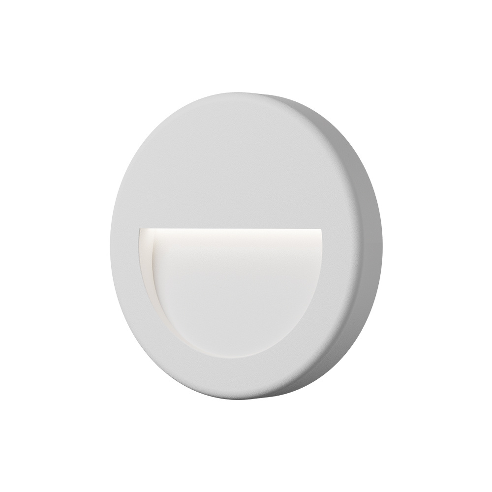 BRY-VEKTA-B-RND-WHT-3W-3000K-IP65-WALL LIGHT - 1