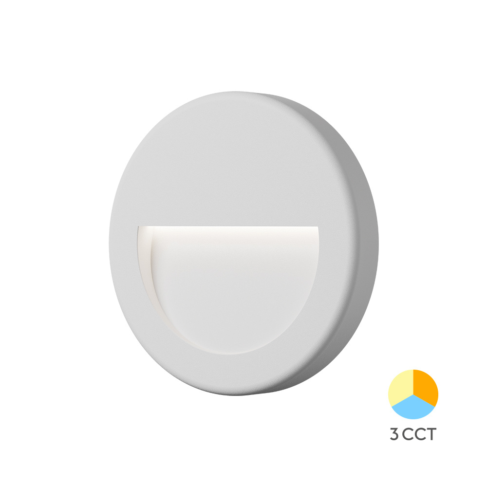 BRY-VEKTA-B-RND-WHT-3W-3IN1-IP65-WALL LIGHT - 1