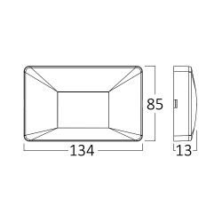 BRY-VEKTA-B-SQR-BLC-3W-3000K-IP65-WALL LIGHT - 8