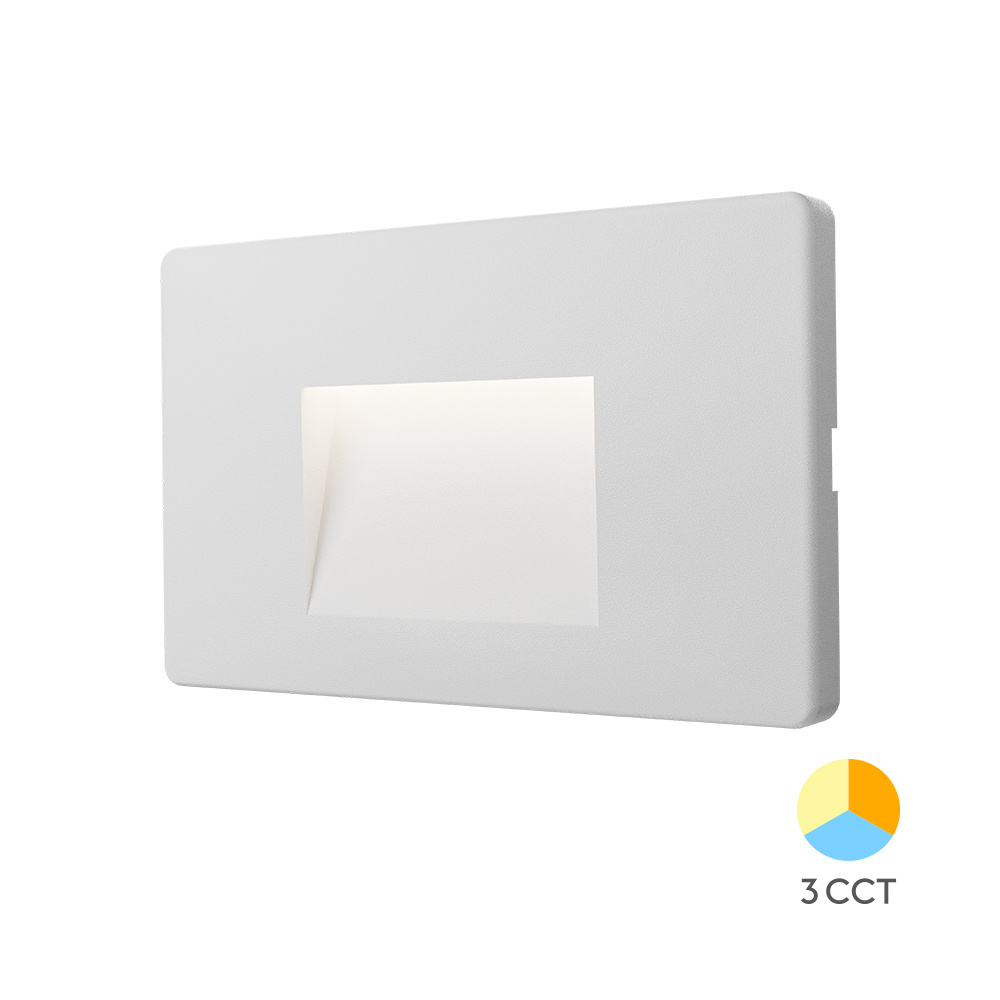 BRY-VEKTA-B-SQR-WHT-3W-3IN1-IP65-WALL LIGHT - 1