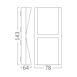 BRY-VEKTA-C-WL.2-GRY-2x6W-3IN1-IP65-WALL LIGHT - 5