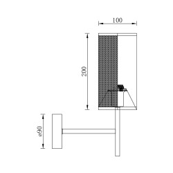 BRY-W002W-1H-1xE14-BLC-WALL LIGHT - 4