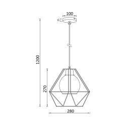 BRY-W004R-1H-1xE27-BLC-PENDANT LIGHT - 4