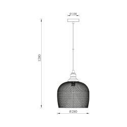 BRY-W006R-1H-1xE27-BLC-PENDANT LIGHT - 4