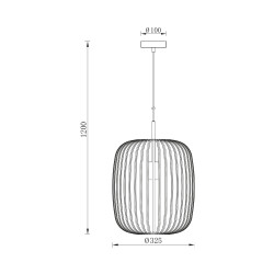 BRY-W007R-1H-1xE27-BEJ-PENDANT LIGHT - 4