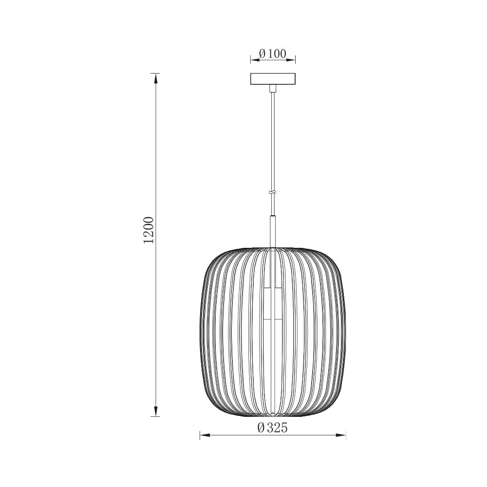 BRY-W007R-1H-1xE27-BEJ-PENDANT LIGHT - 4