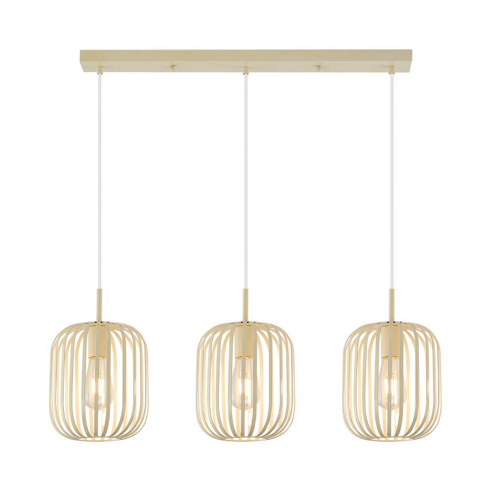 BRY-W007S-3H-3xE27-BEJ-PENDANT LIGHT - 1