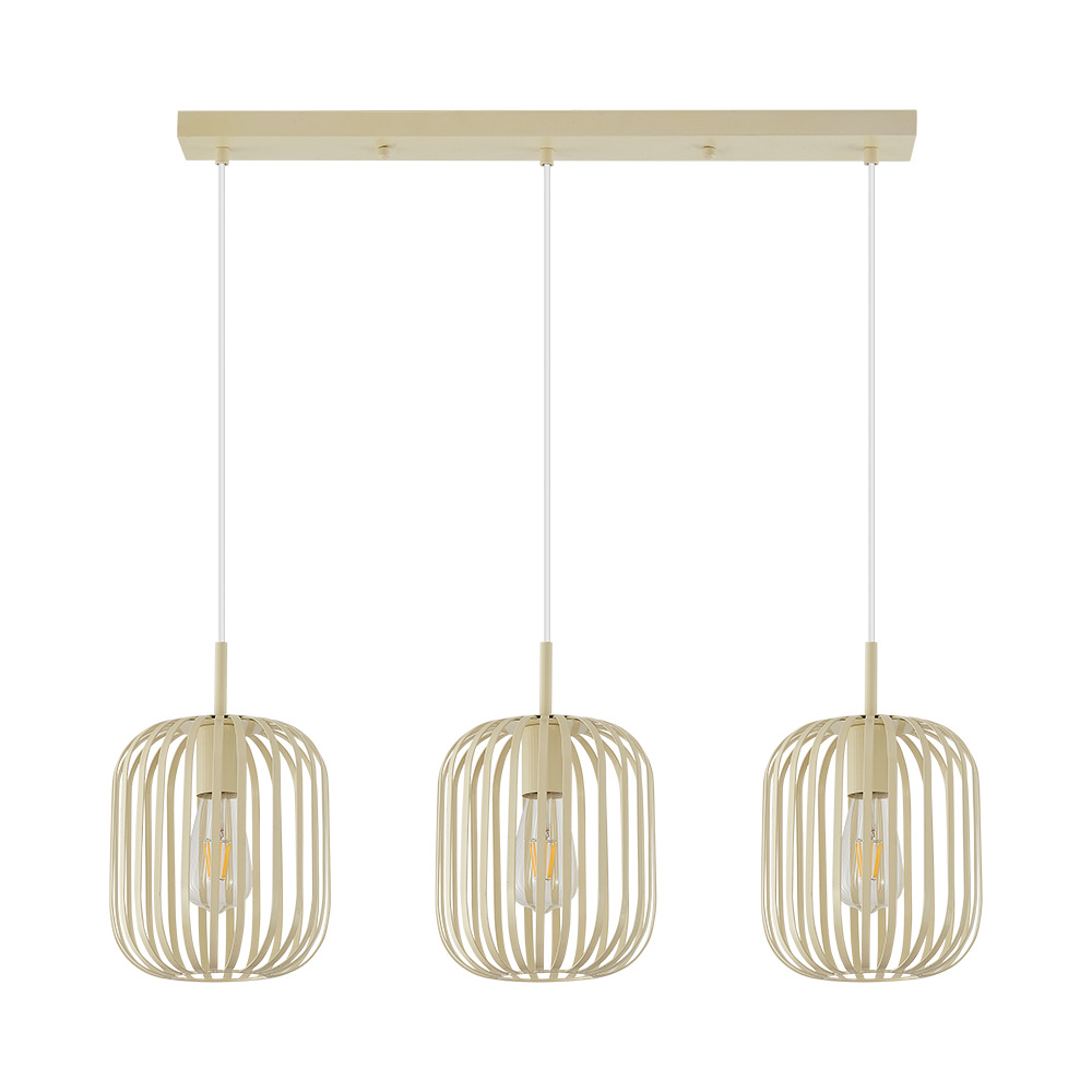 BRY-W007S-3H-3xE27-BEJ-PENDANT LIGHT - 3