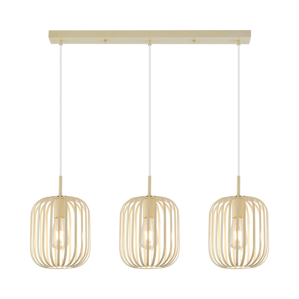 BRY-W007S-3H-3xE27-BEJ-PENDANT LIGHT - 1