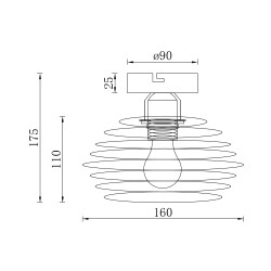 BRY-W008C-1H-1xE27-BLC-CEILING LIGHT - 4