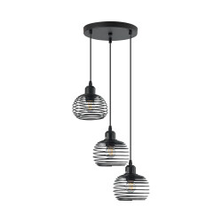 BRY-W008R-3H-3xE27-BLC-PENDANT LIGHT - 3