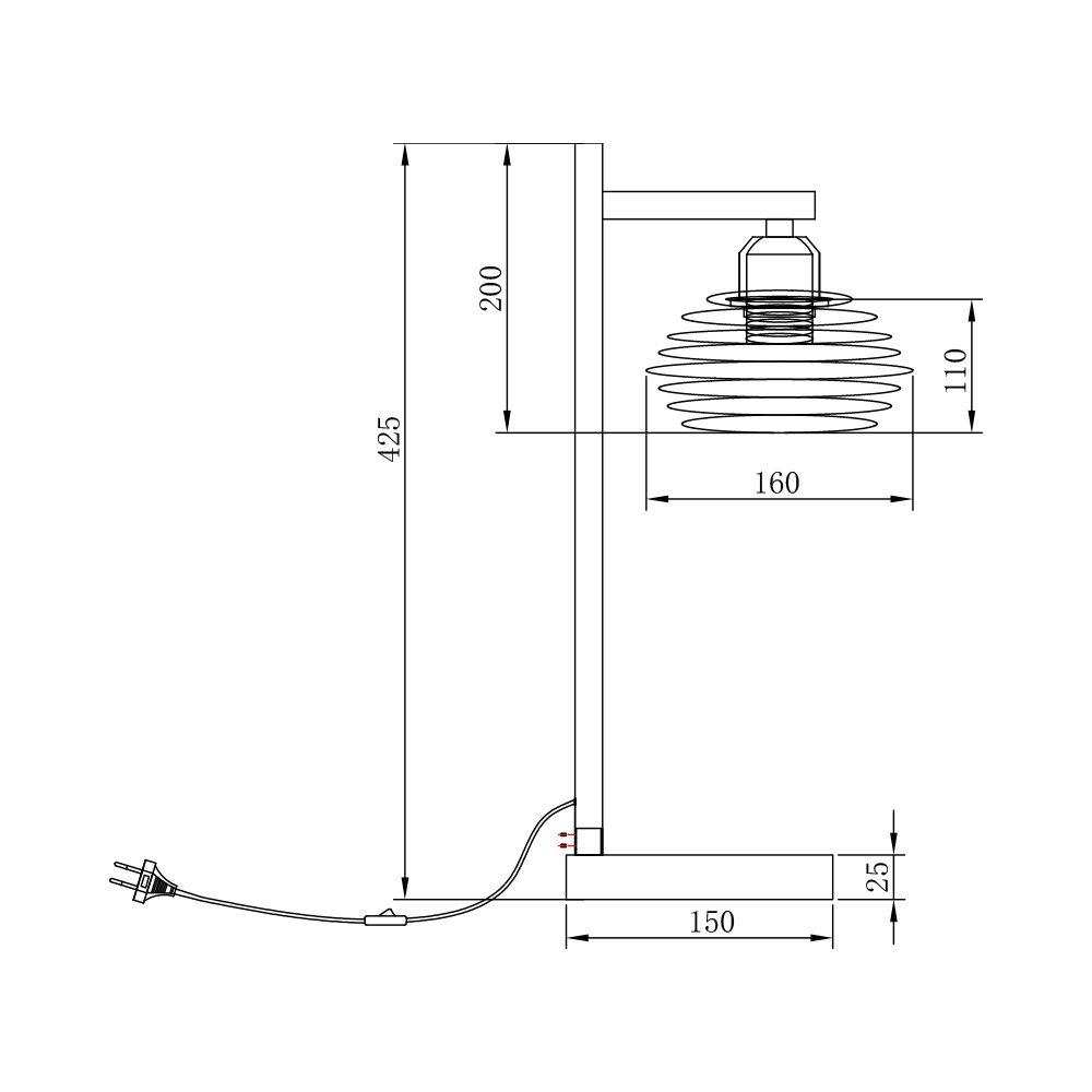 BRY-W008T-1H-1xE27-BLC-TABLE LAMP - 4