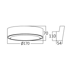 BRY-WALLS-D-RND-GRY-12W-3000K-IP65-WALL LIGHT - 6